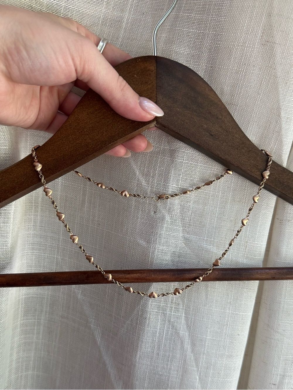 Vintage 10K Delicate Rose Gold Chain Necklace - Women Jewelry